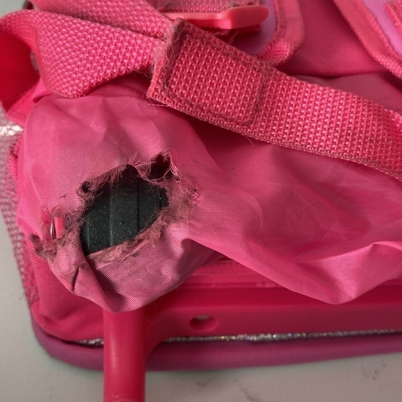 Minnie Mouse toddler rolling backpack suitcase and Minnie Mouse stuffed animal - Picture 7 of 17